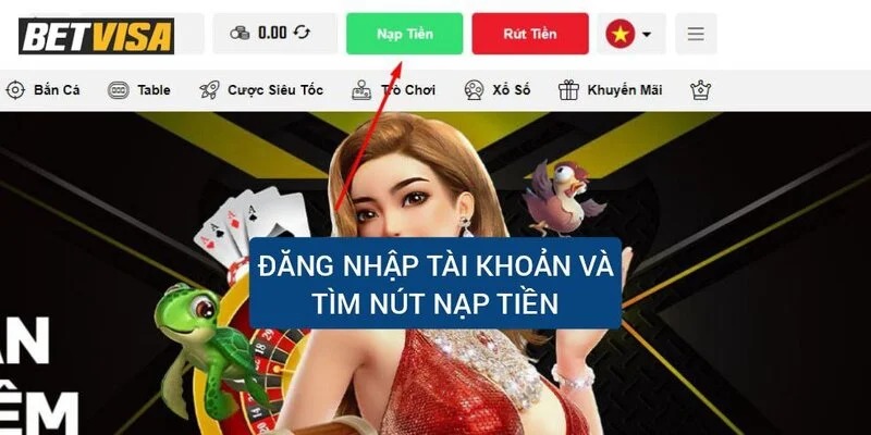Hướng dẫn chi tiết cách nạp tiền tại bevisa
